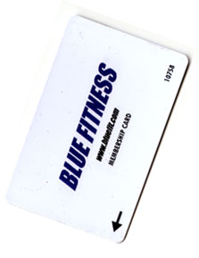 Blue Fitness membership card