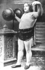 Louis Cyr, taken from Jowett's The Strongest Man that Ever Lived.